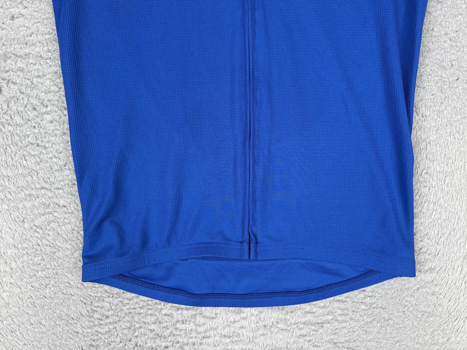 Louis Garneau Cycling Jersey Mens Medium Blue Full Zip Reflective Pockets Top