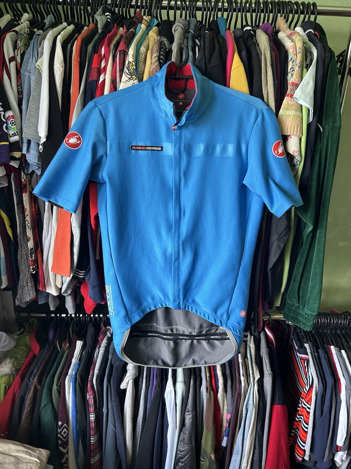 Castelli Running WindStopper Cycling Velo Jersey Polyester Shirt Men’s Size M