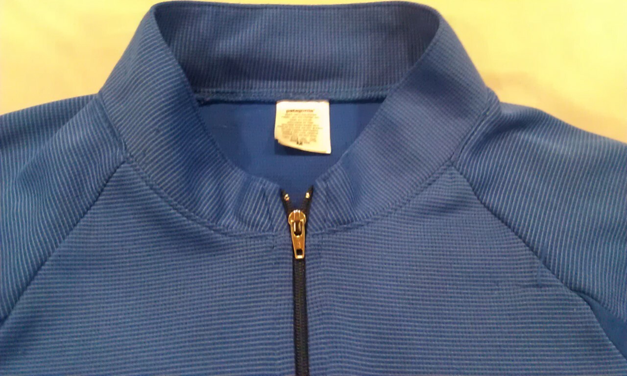 VTG Patagonia 1/2 Zip Cycling Biking Shirt Jersey Short Sleeve Top Blue Mens M