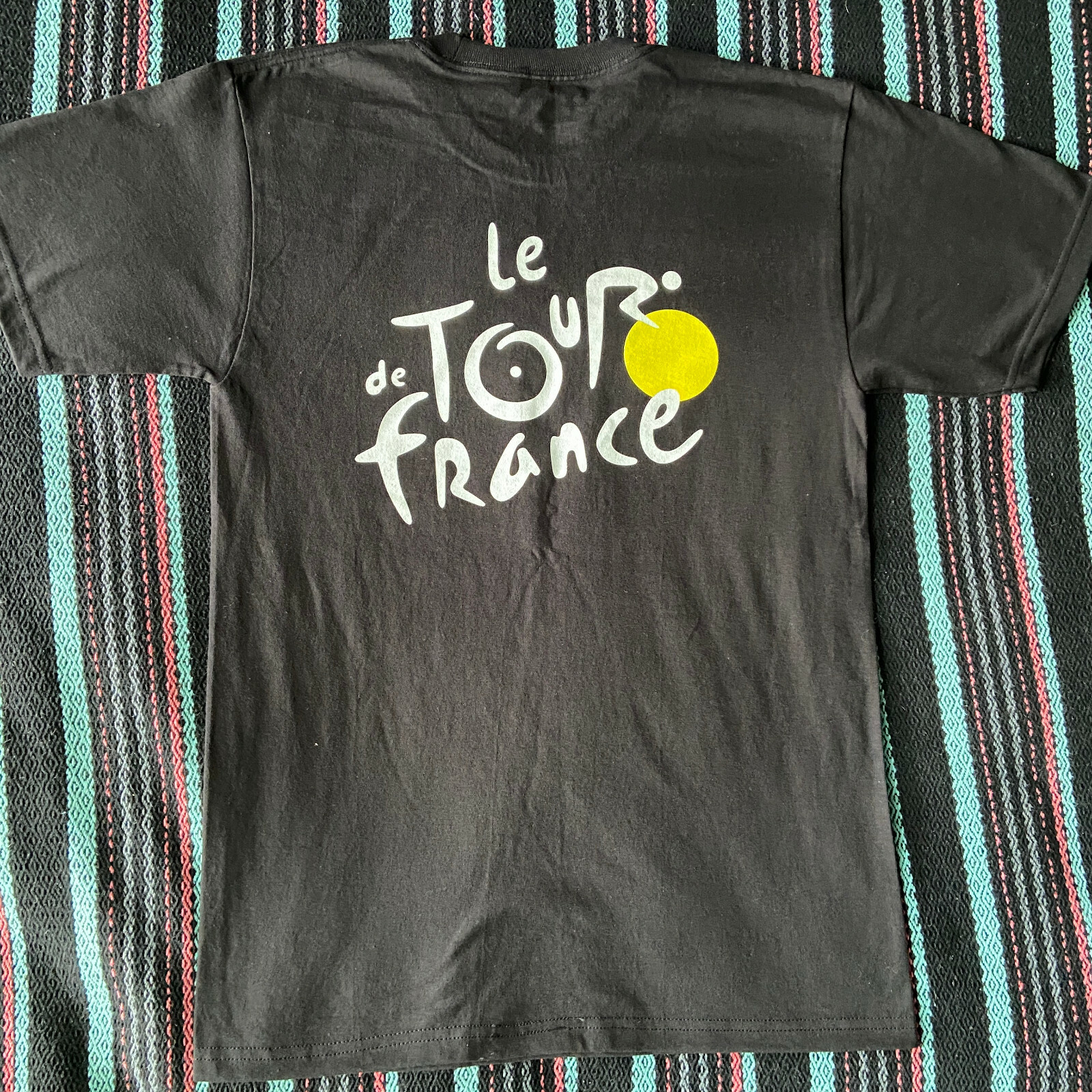 le Tour de France Team Cycling Tee Shirt Cotton T-Shirt BLACK SMALL New LAST ONE