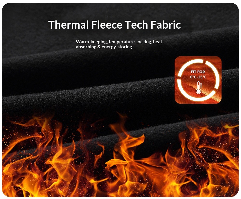 Fleece Lined Thermal Underwear Base Layer Top for Men Women Windproof Riding