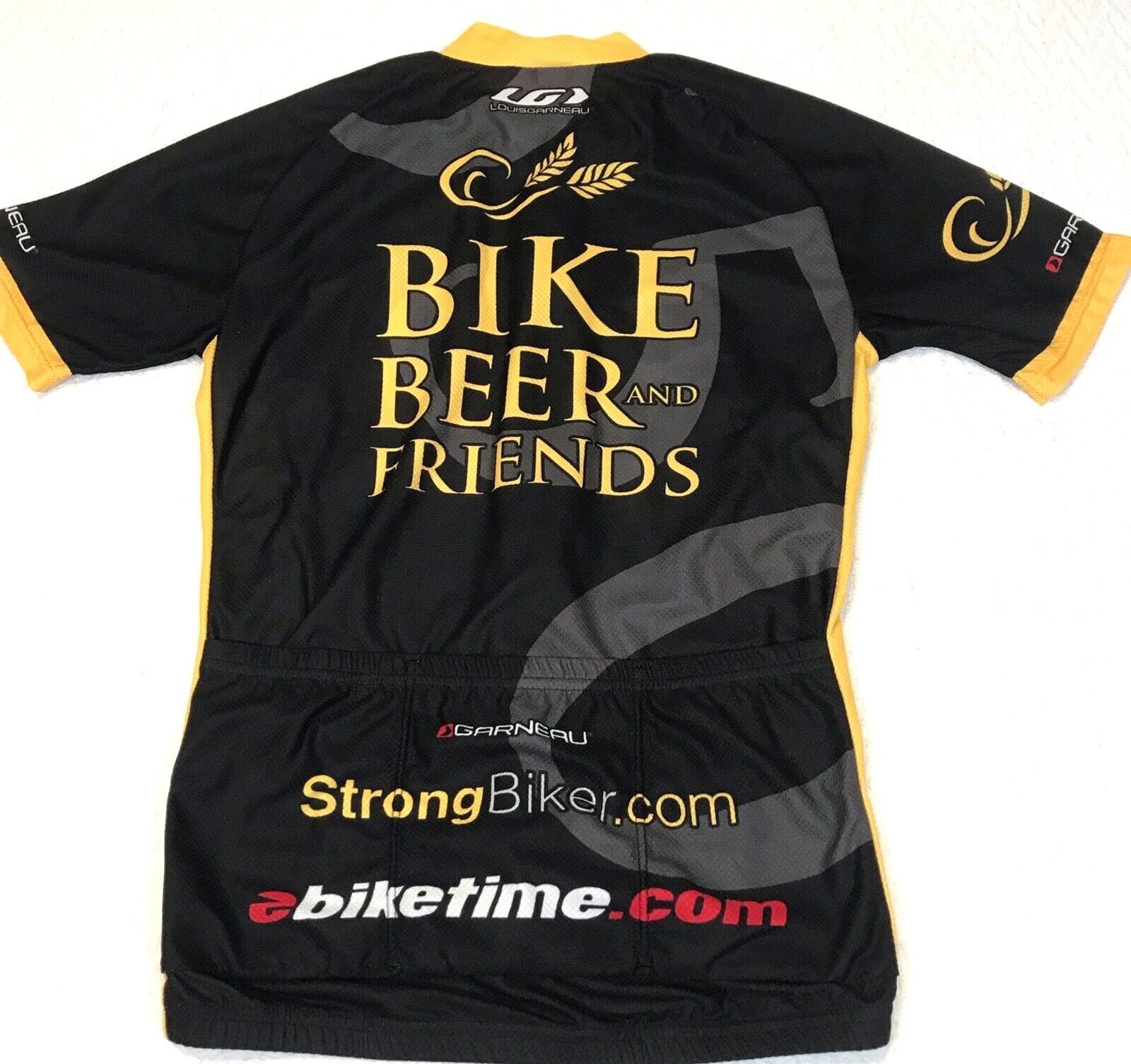 Louis Garneau Men S Zip Short Sleeve Jersey Cycling Bike Beer & Friends Shirt