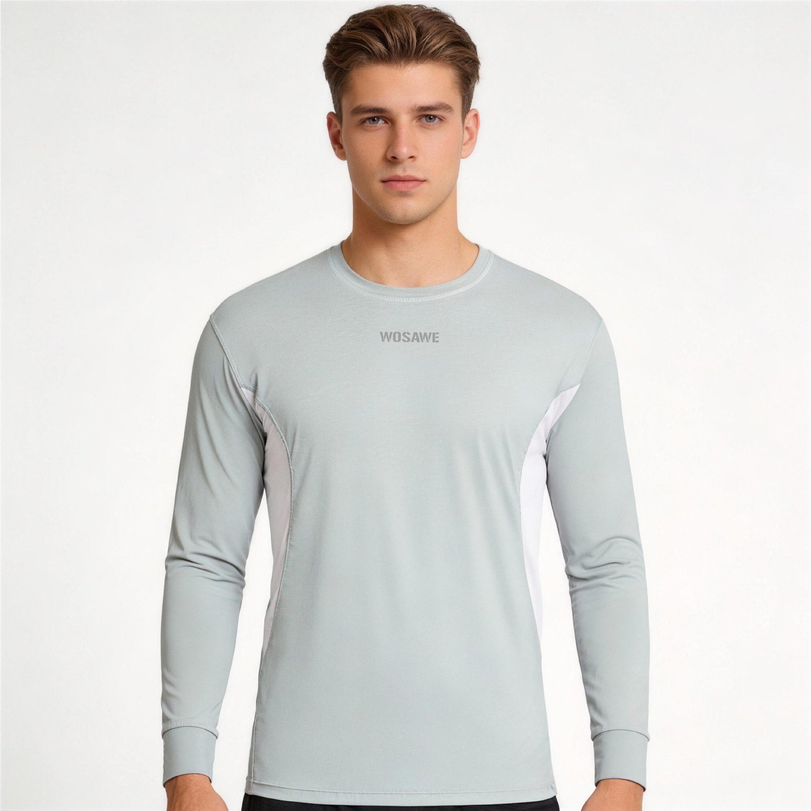 Men’s Long Sleeve Casual Cycling Jersey Spring Summer Loose Fit Bicycle Riding