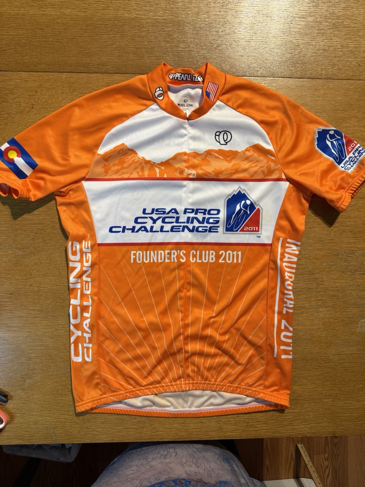 Pearl Izumi Cycling Jersey Men’s M USA Pro Tour Colorado Flag Half 1/2 Zip