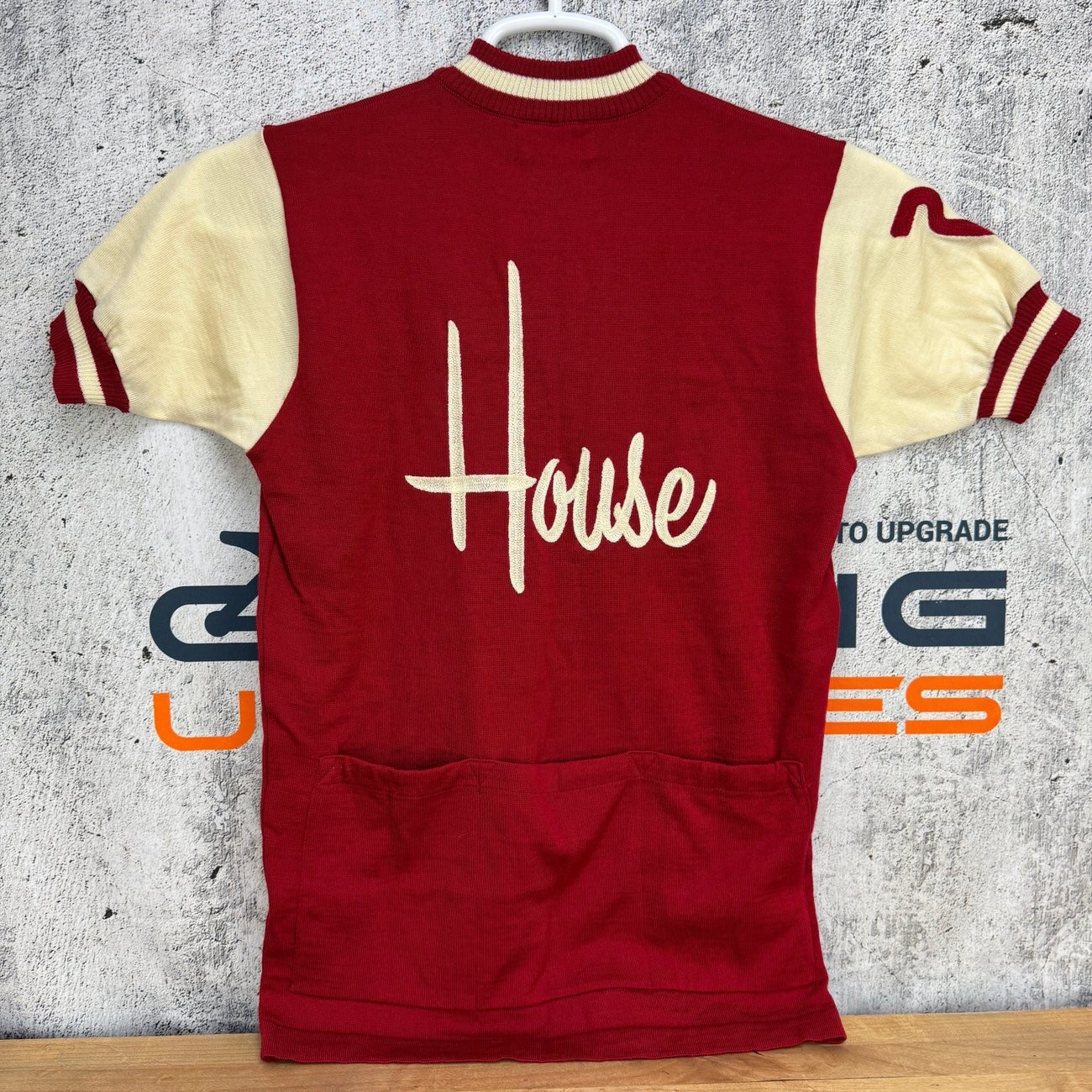 Woolistic House Industries Wool Small Red Vintage Short Sleeve Cycling Jersey