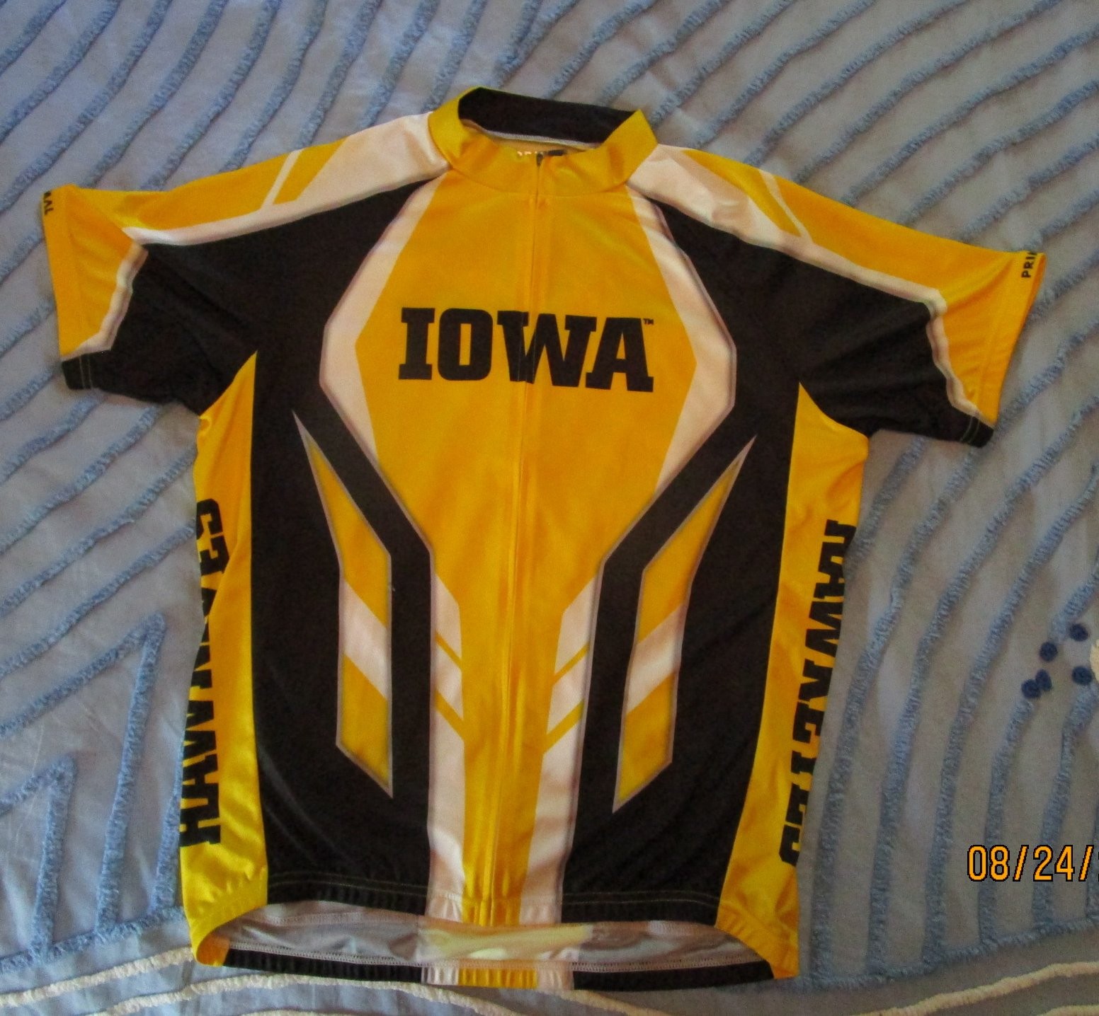 Primal Iowa Hawkeyes cycling Jersey size L tiger hawk pre-owned