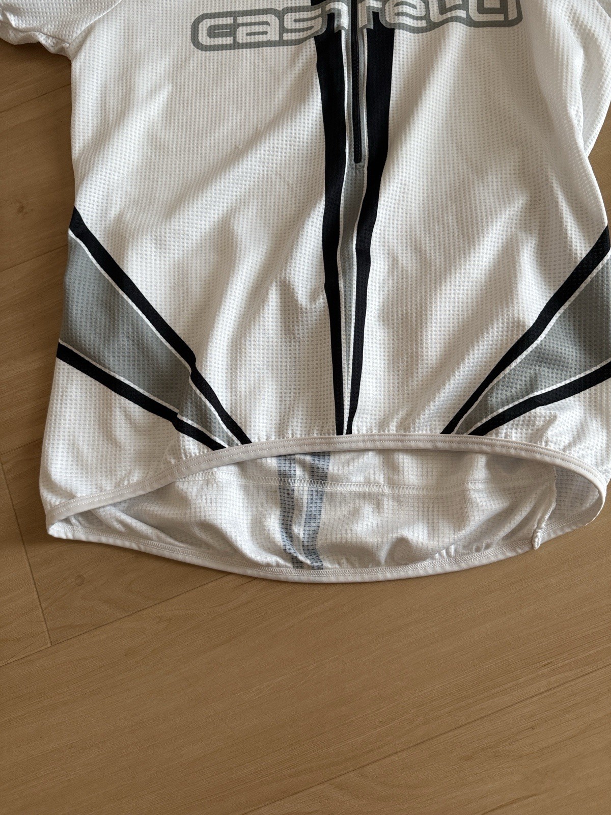 CASTELLI MEN’S CYCLING BIKING JERSEY BLACK WHITE LIGHTWEIGHT BREATHABLE LARGE