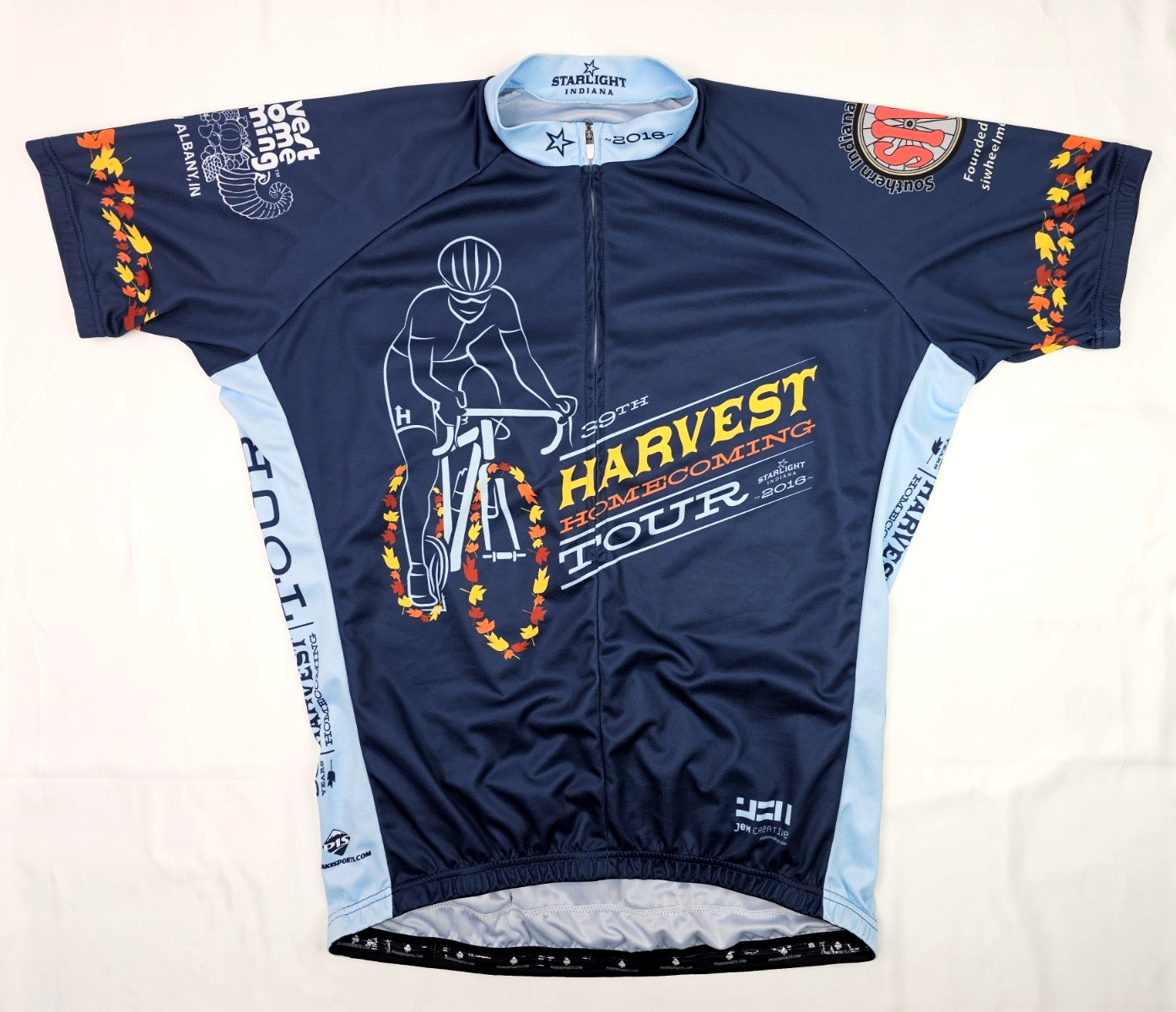Peak 1 Sports Cycling Jersey Unisex 2XL (48″ Chest) Harvest Homecoming Indiana