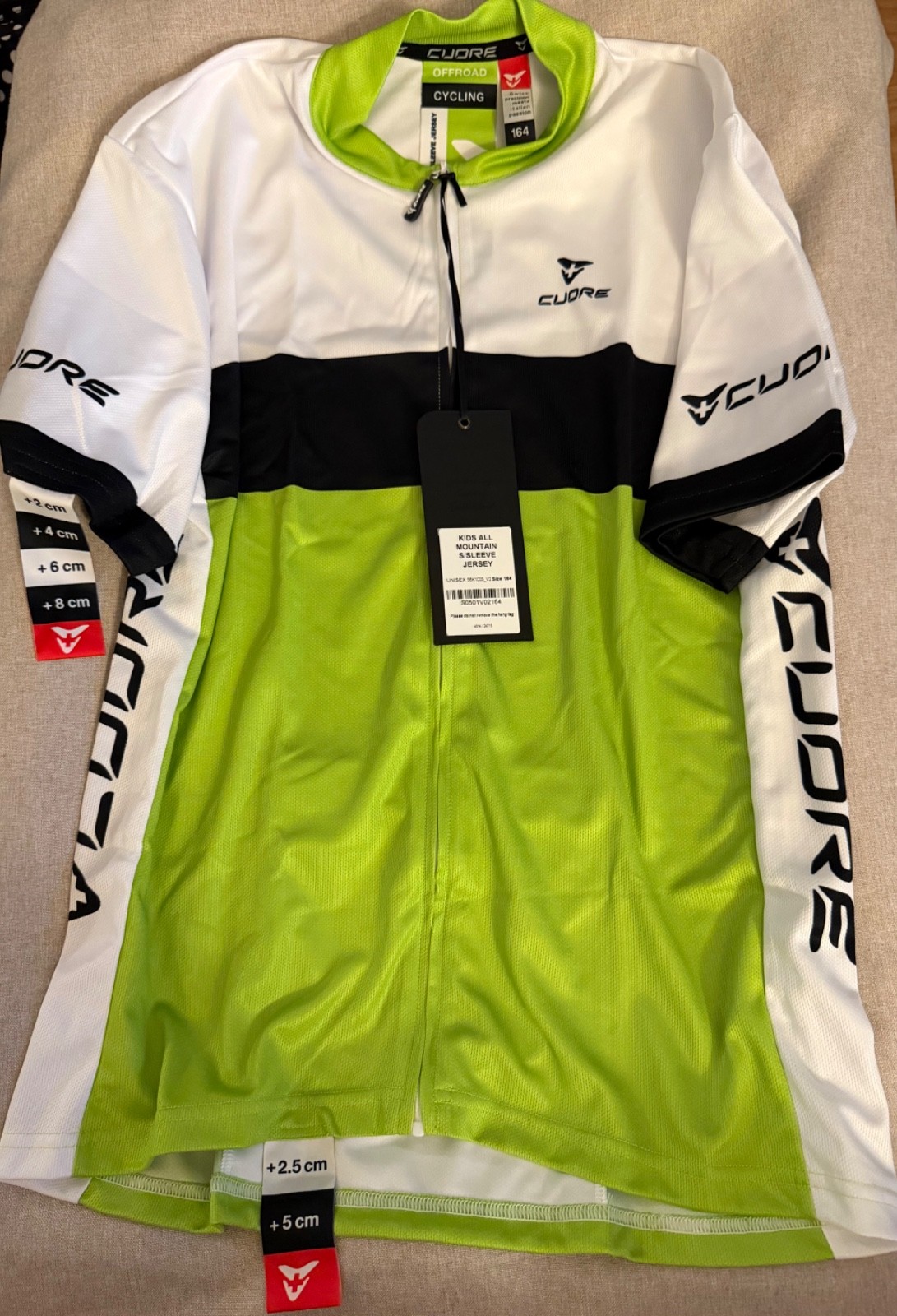 NWT Cuore of Switzerland Kids Unisex Cycling Jersey Size 164