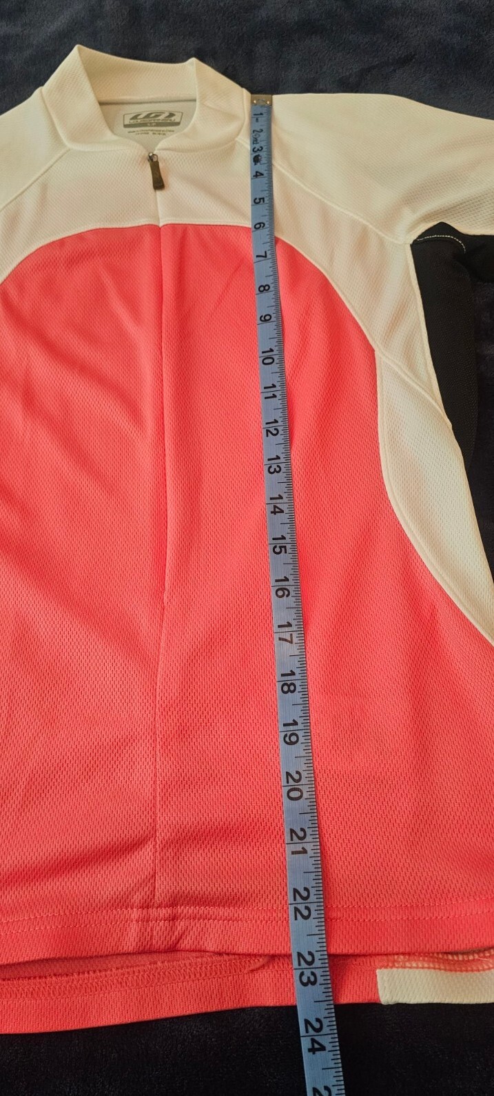 Louis Garneau Women’s Cycling Jersey Pink White Black 3/4 Zip Size Small
