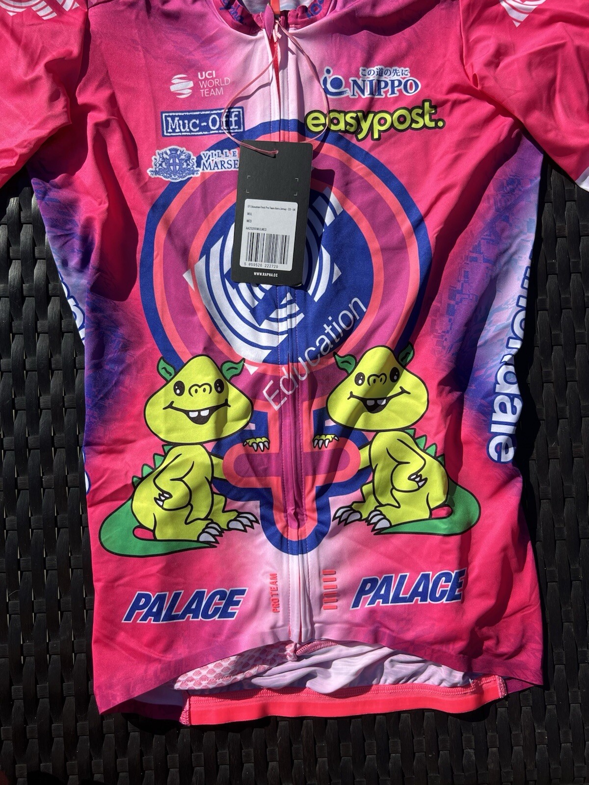Brand New Palace Rapha EF Education First Pro Team Aero Jersey Pink Size Medium
