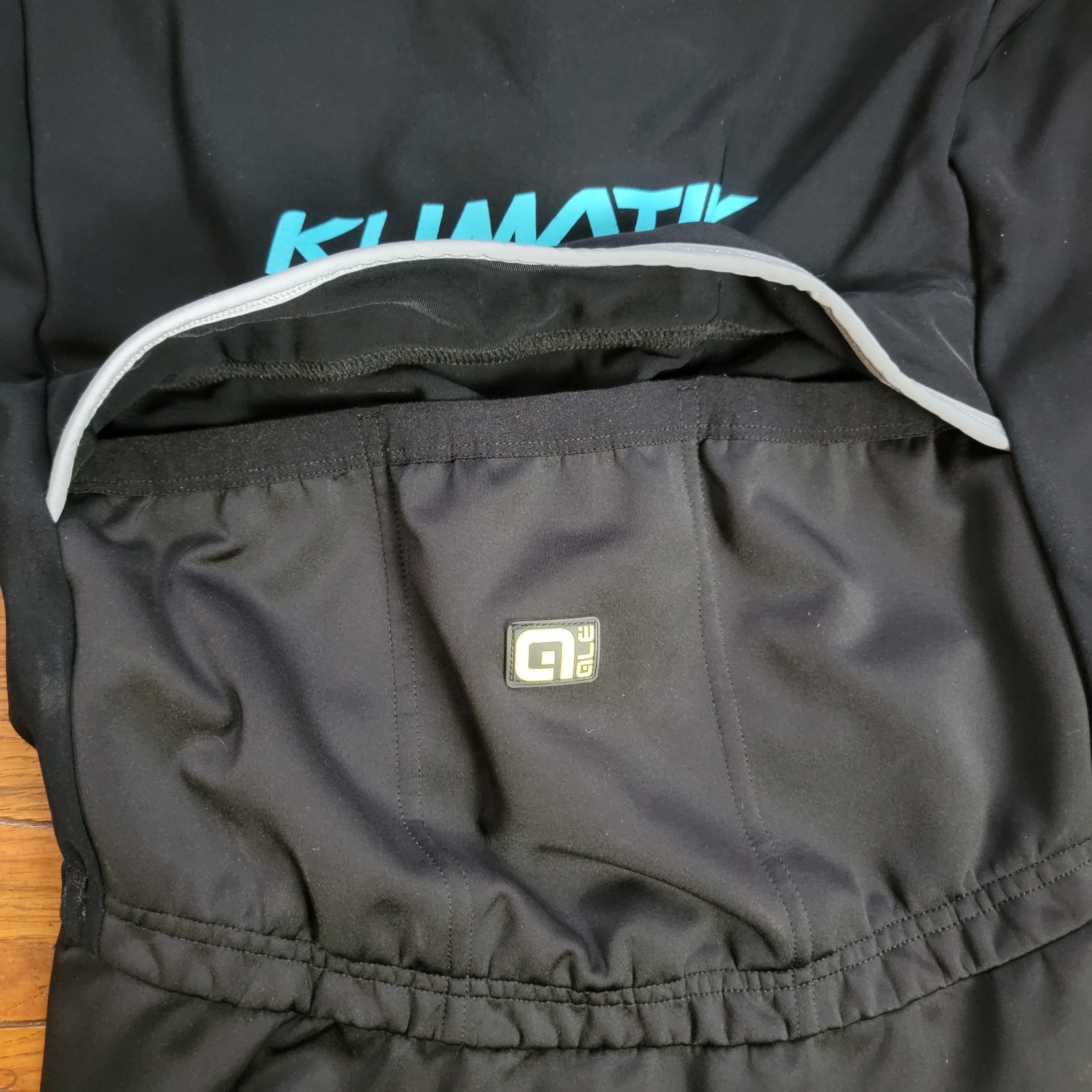 Ale Cycling Mens Small Thermal Jersey 17.5″ P2P Stretch Fleece Black Klimatik S