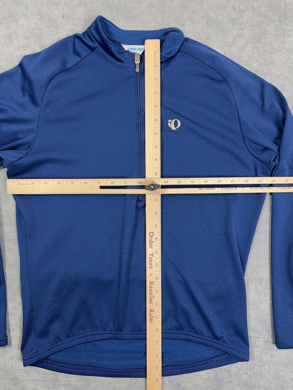 Pearl Izumi Cycling Jersey Mens Large Blue Long Sleeve Half Zip Bike Shirt