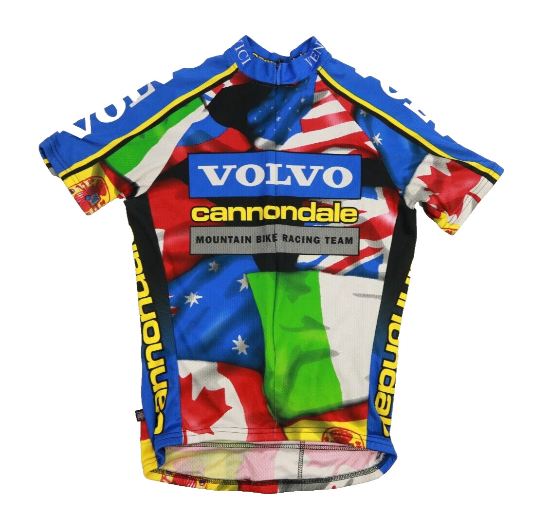 Volvo Cannondale Cycling Jersey Men’s Flag Bike Racing USA Made Vintage Medium