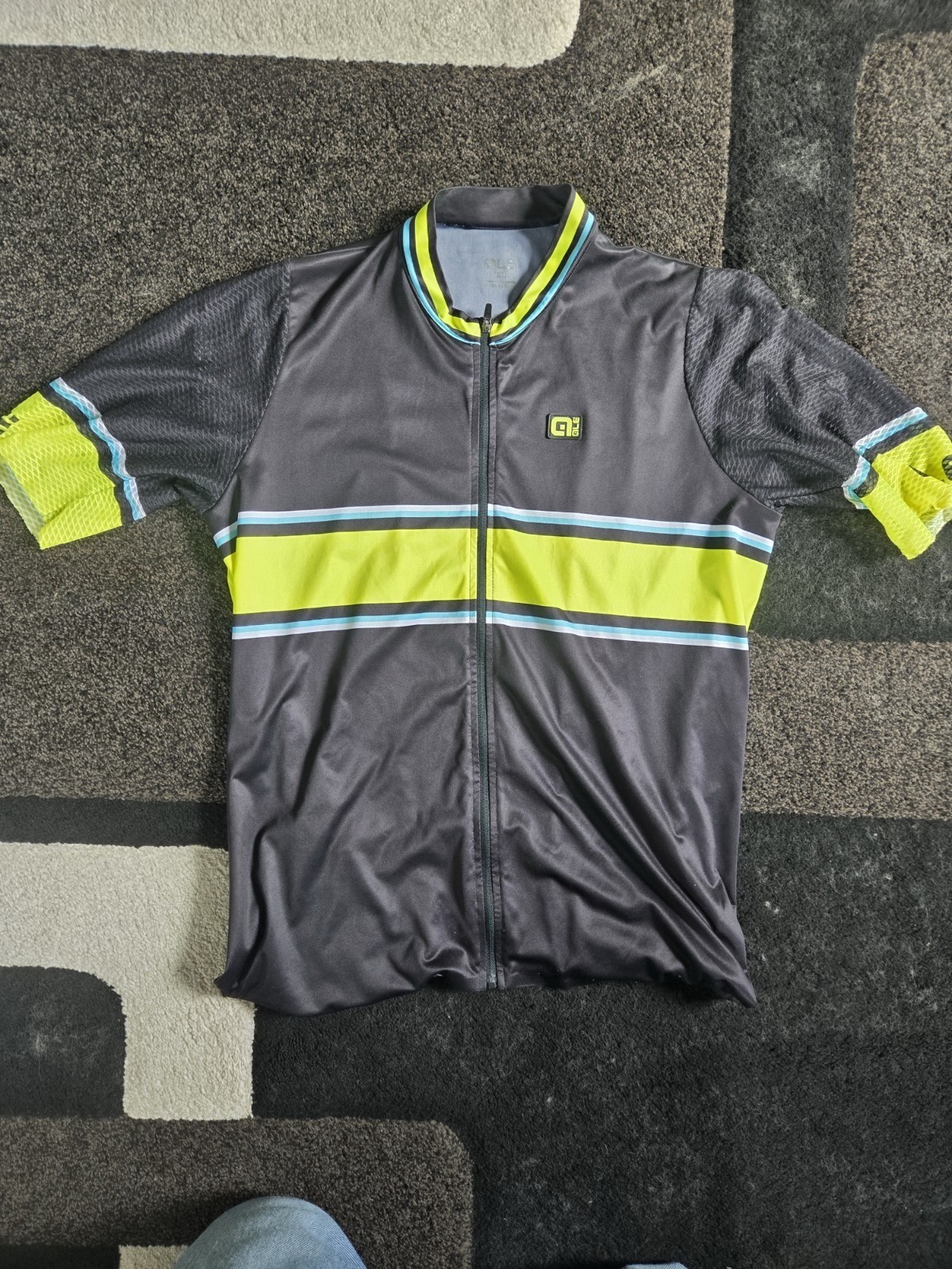 ALE – Black/FloroYellow jersey XXL Full zipper