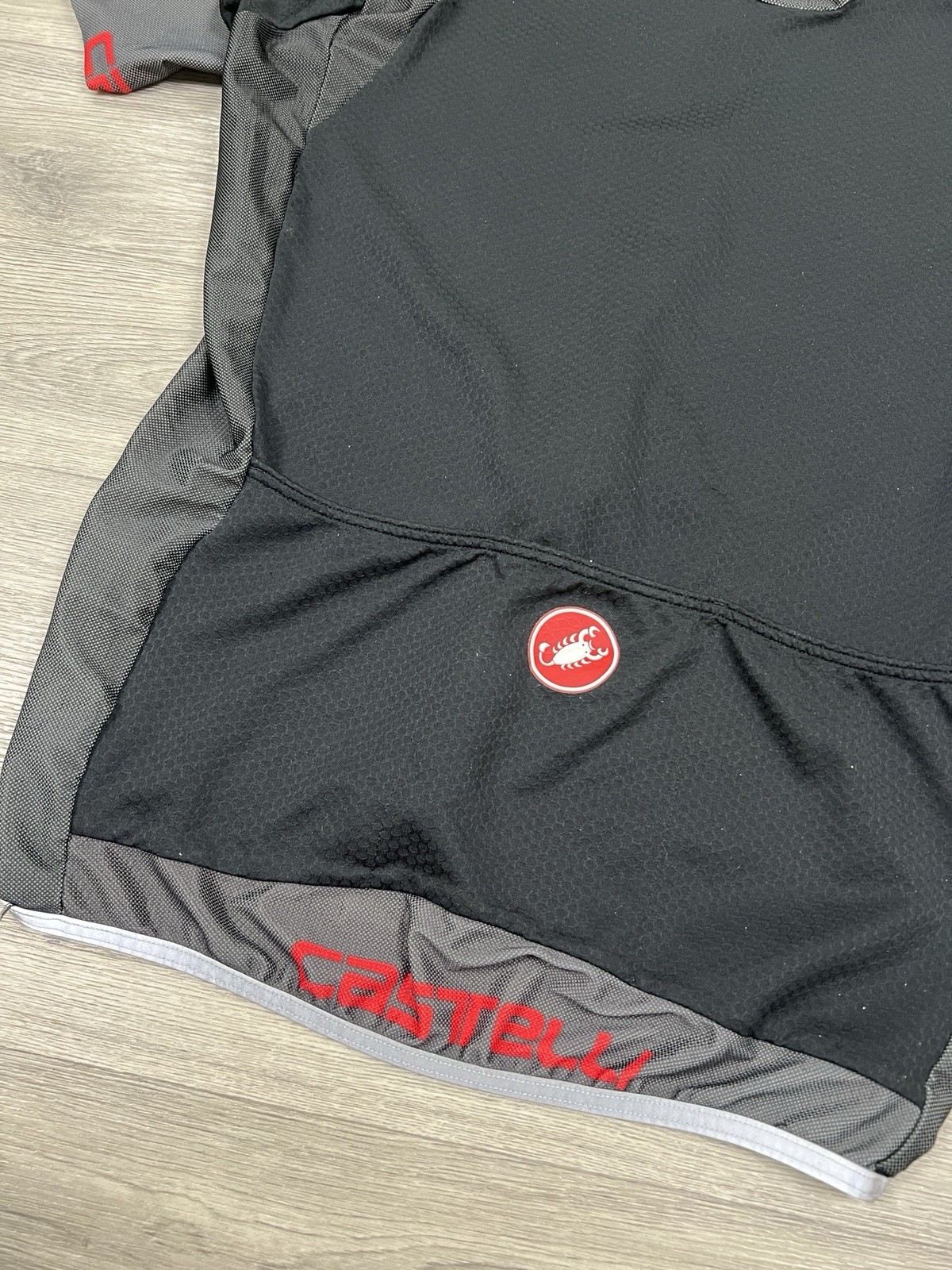 Castelli Aero Race 4.1 Solid FZ Cycling Jersey Black Grey Red Men’s Size XL