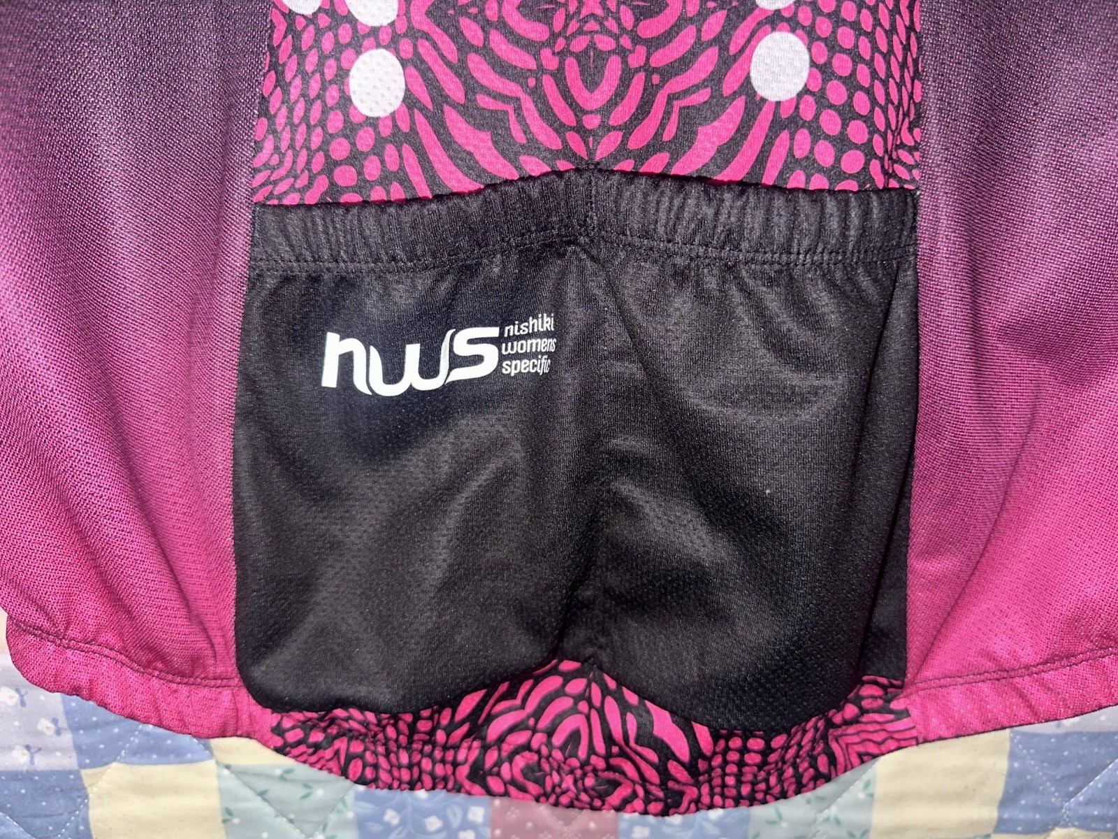 Nishiki Cycling Jersey Women’s size Medium Full Zip Lot of 2 100% Polyester