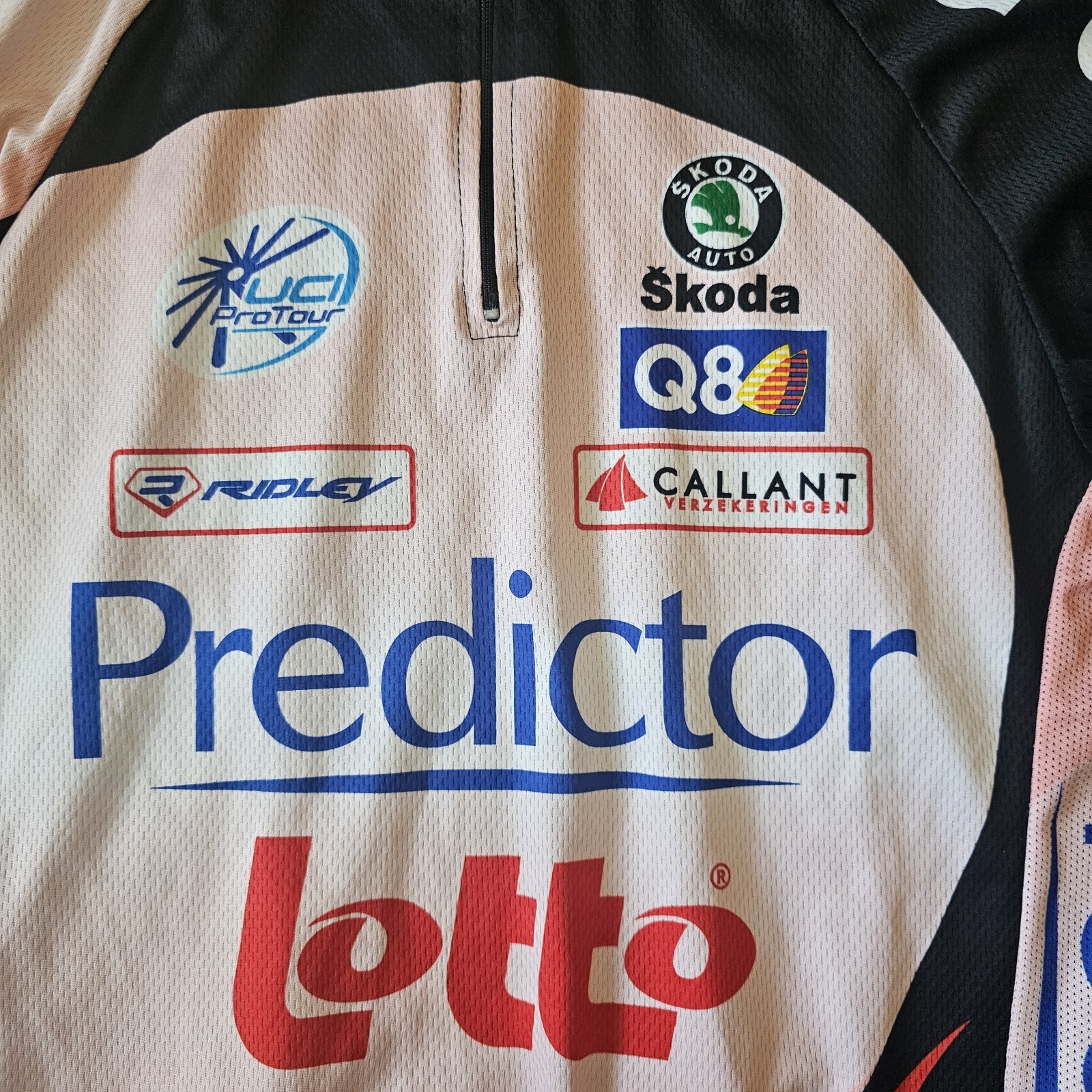 Zerie Predictor Lotto Cycling Jersey Mens M Long Sleeve Pro Team Race Pink Black