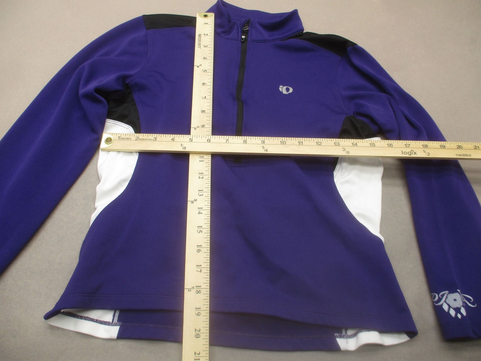 PEARL IZUMI Size M Women Blue 1/2 Zip High Neck Back Pocket Cycling Pullover 772