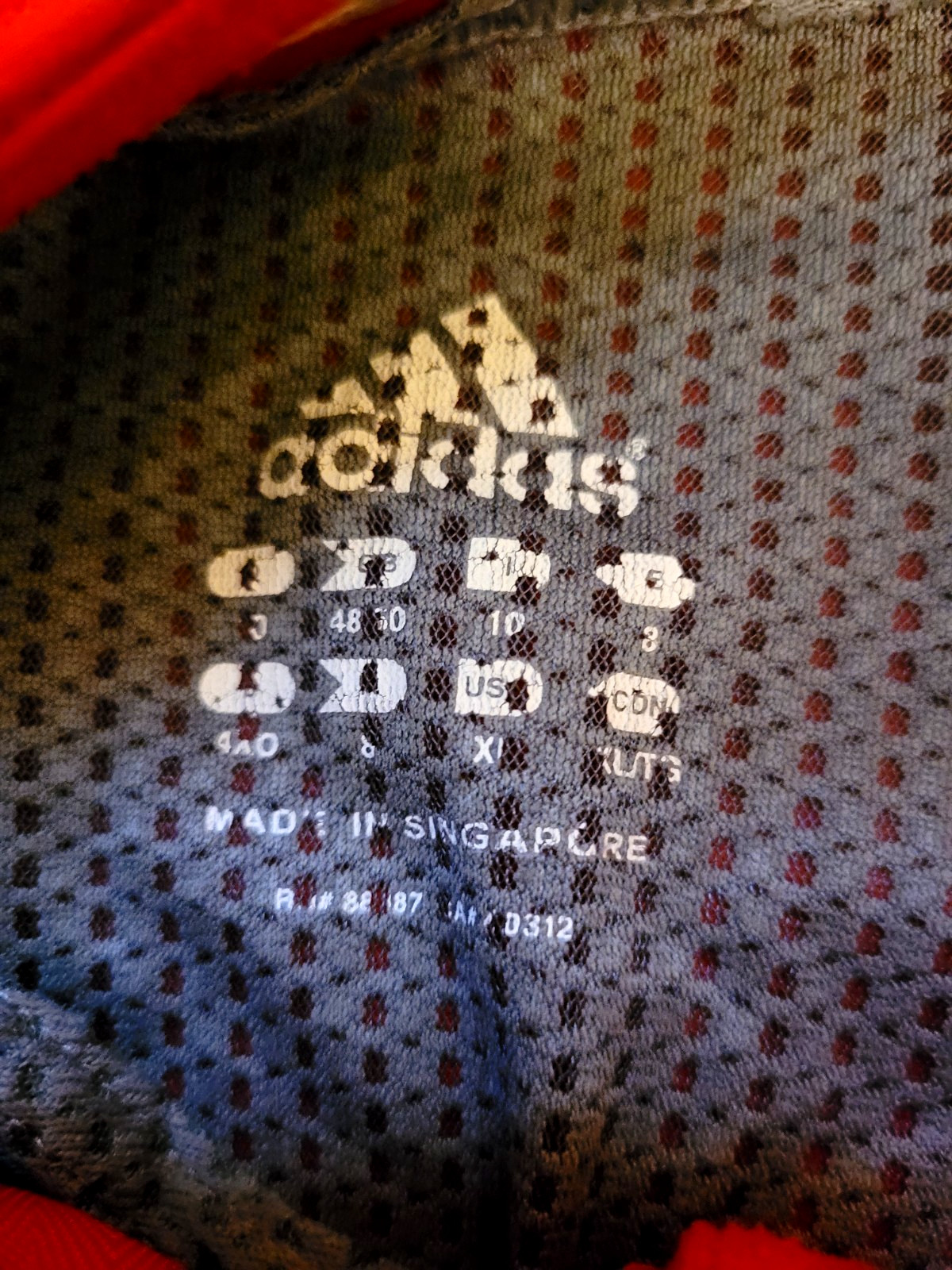 Adidas w/ Inner Mesh T Top Cycling Jersey 3/4 Zip Vented XL Red Free Shipping