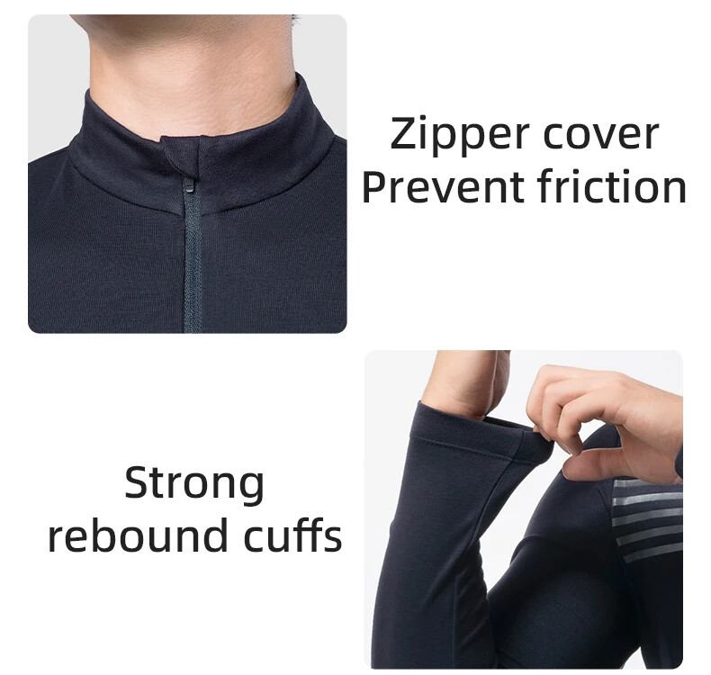 ROCKBROS Men’s Winter Cycling Jersey Thermal Top Long Sleeves Bicycle Clothing
