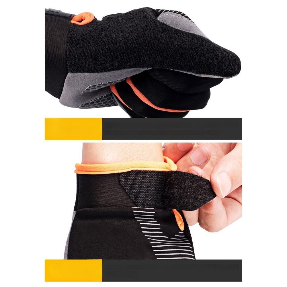 Breathable Full Coverage Cycling Gloves Touchscreen Enabled Anti Slip Palm Pads