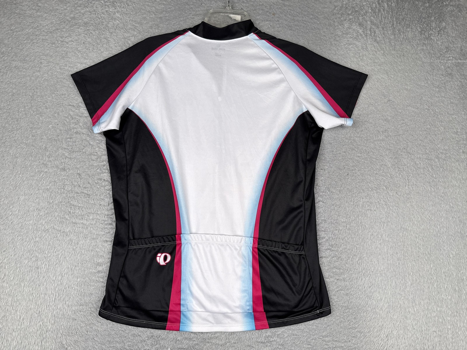 Pearl Izumi Jersey Women XL Black Pink Short Sleeve Cycling 1/2 Zip Pockets