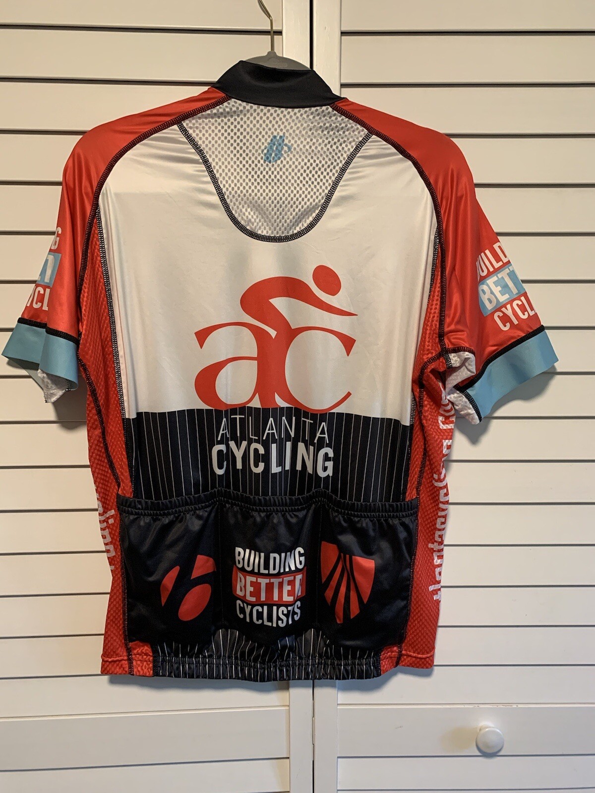 Hincapie Sportswear Shirt Men XL Atlanta Cycling Jersey 1/4 Zip Short Sleeve Red