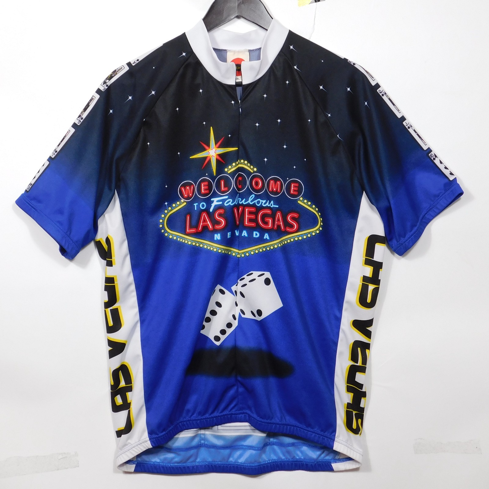World Jerseys Welcome To Fabulous Las Vegas Half Zip Cycling Jersey Men’s XXL