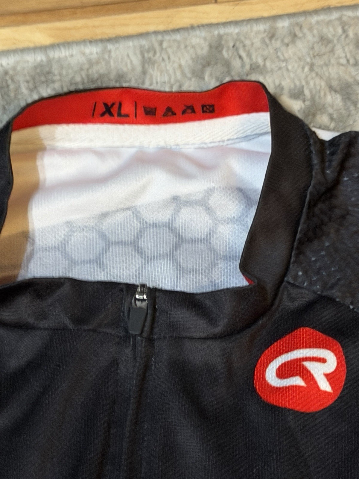 Rogelli Cycling Jersey Black and red XL Jersey zip