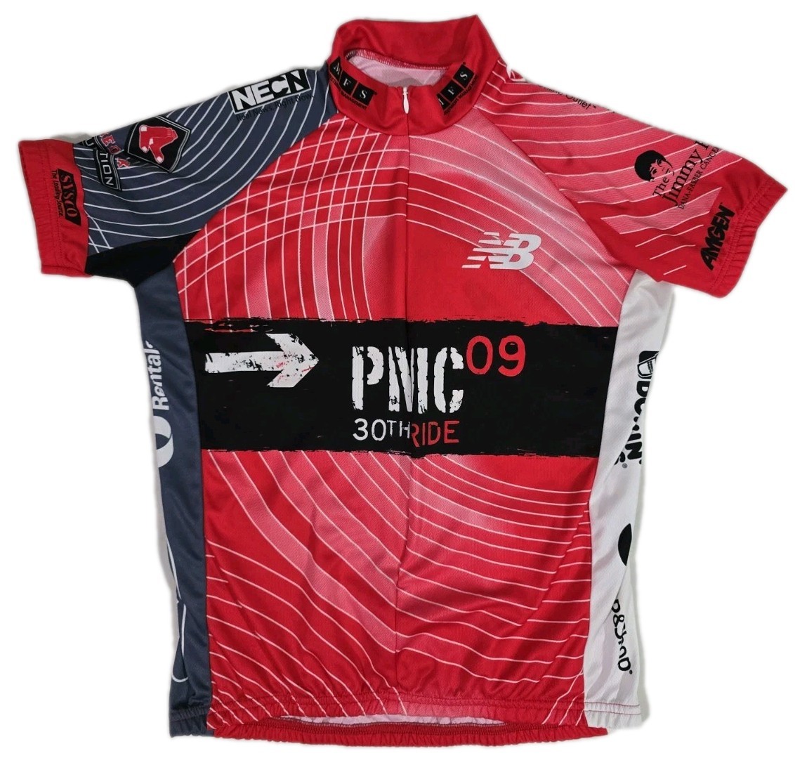 VOmax Pan Mass Challenge 30th Ride PMC 2009 Cycling Jersey 3/4 Zip Womens Size M