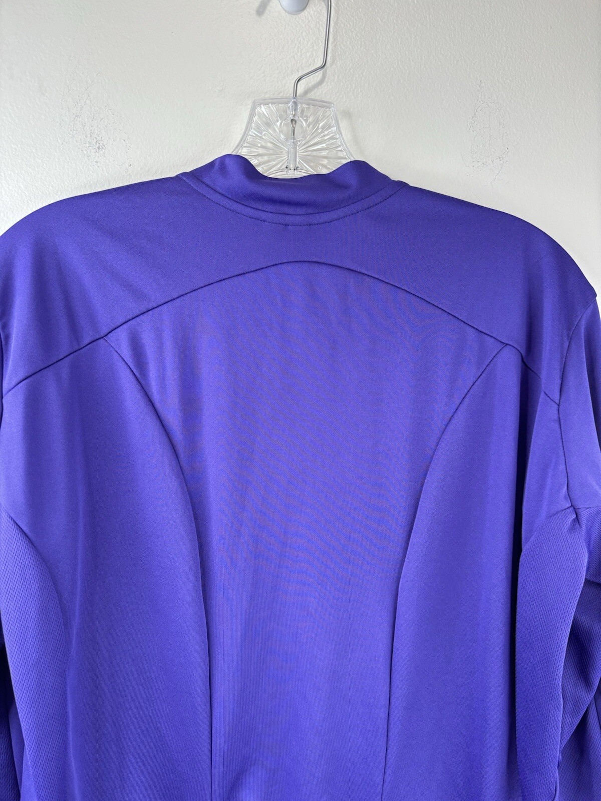 RBX Sport Jersey Top Women’s Large Indigo Purple UPF 50 Back Pockets Long Sleeve
