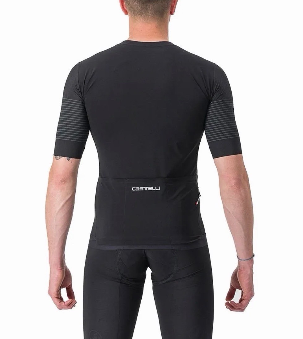 Castelli Premio Black Jersey Men’s L Black Short Sleeve Full Zip Cycling