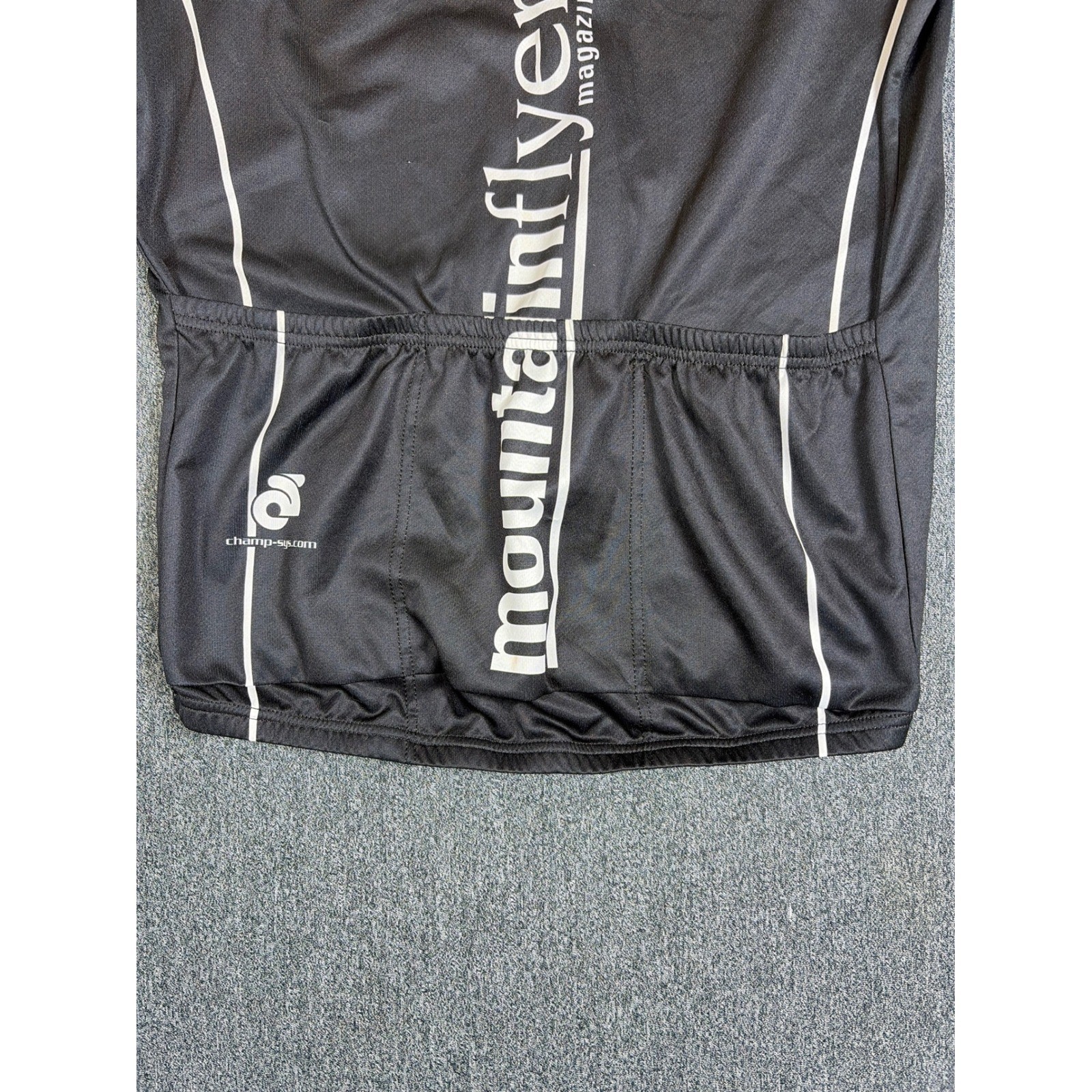 Champion System Mountain Flyer Magazine Cycling Jersey Mens Large Black White