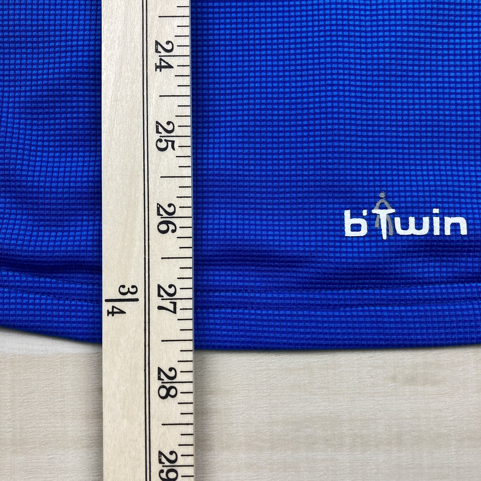 BTwin Shirt Mens Medium Blue Cycling Jersey Decathlon Equarea Zip Short Sleeve