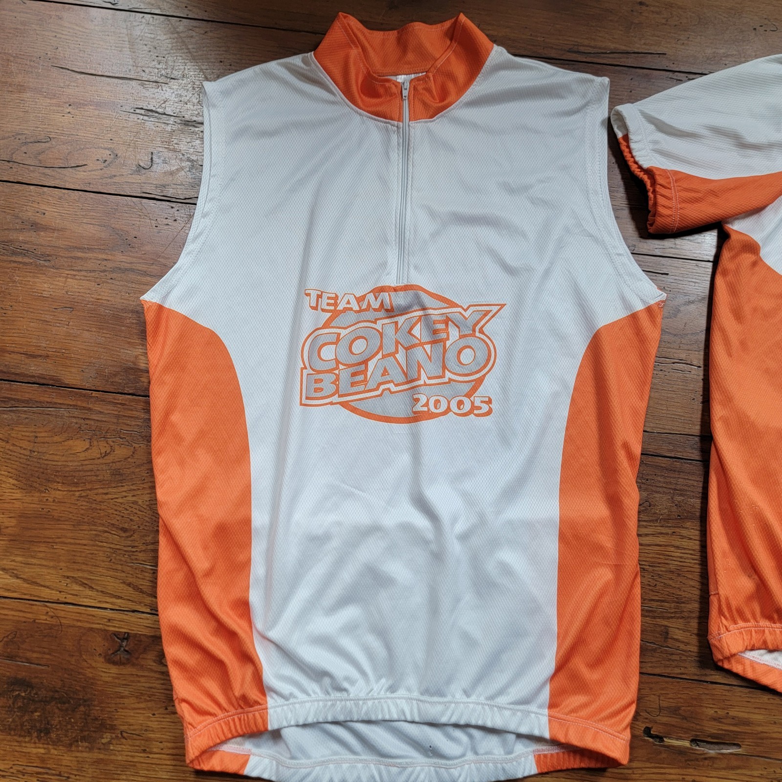 Lot of 2 Attack Cycling Jerseys Medium Large Tank SS Team Cokey Beano 2005 M/L