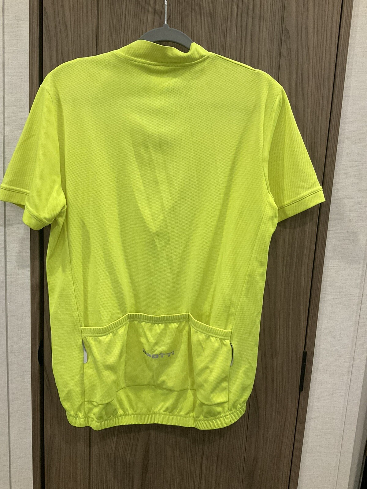 SPOTTI Mens Short Sleeve ZIP Neck Bicycle Shirt Some Wear/spots See Photo Large