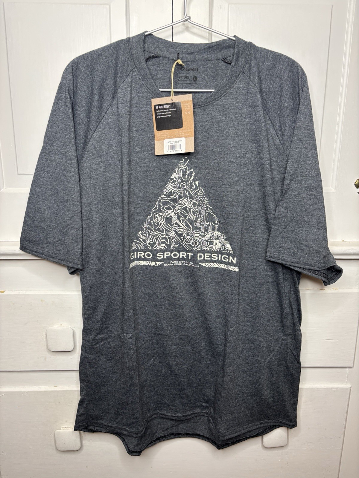 Giro Men’s Arc Jersey, Short Sleeve Biking T-shirt, Men’s Size Fitted L, NWT