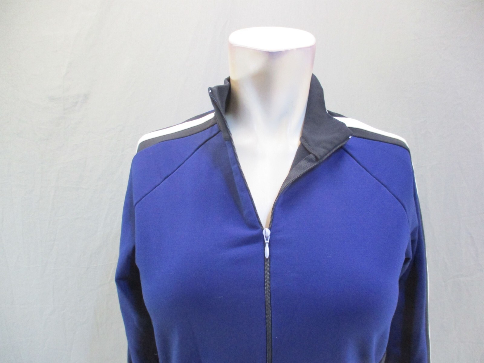 SheBeest Size M Womens Blue 1/2 Zip Stand Collar Athletic Cycling Pullover 015
