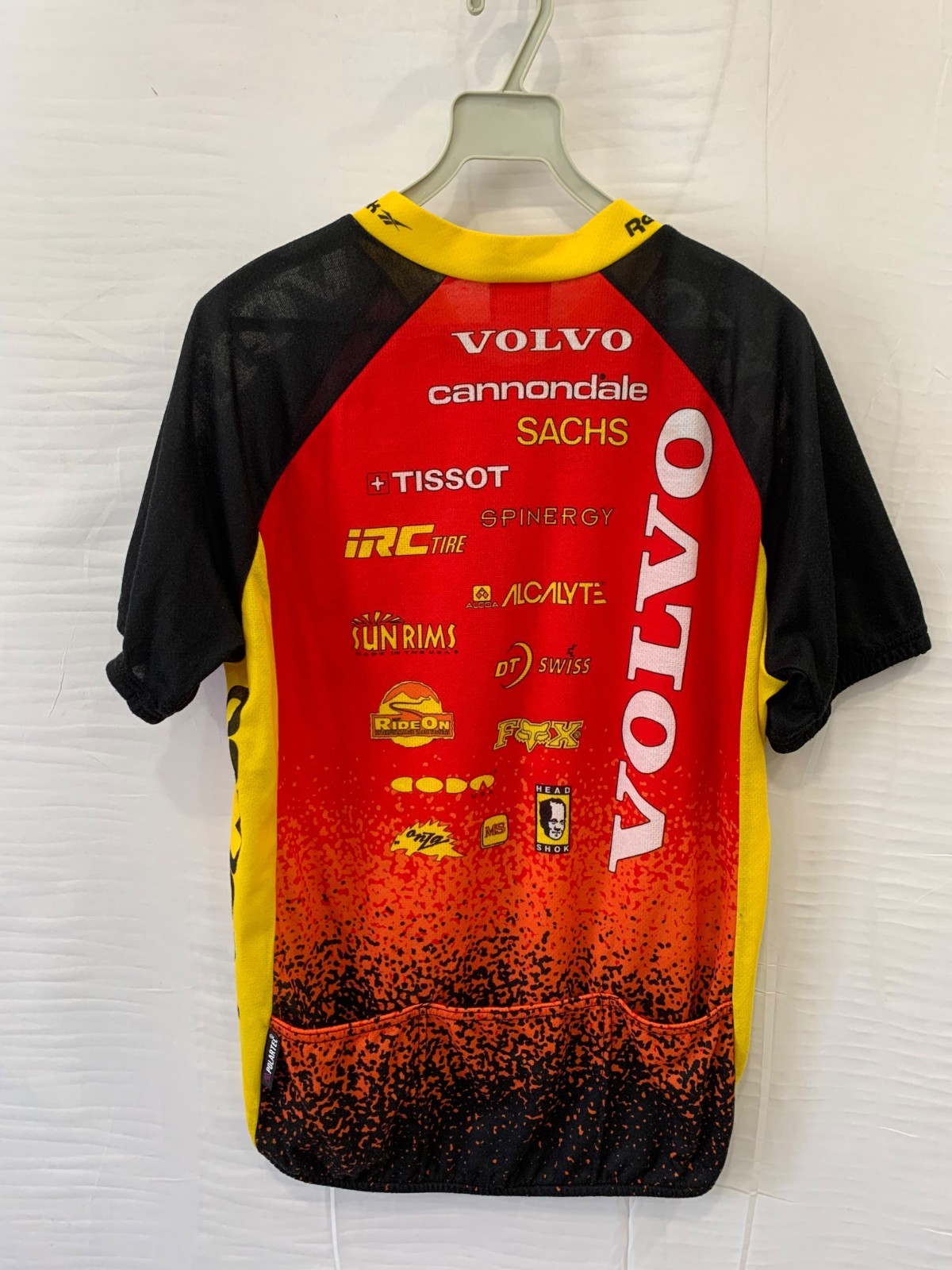 Vtge 90s Cannondale Volvo MTB Cycling Jersey Made in USA Mens L Red Yellow#244