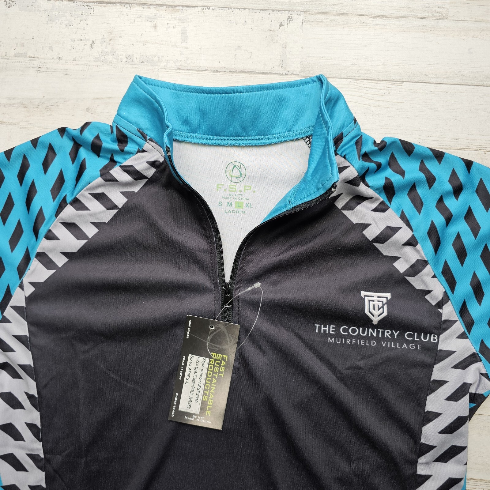 Ladies LG Country Club Muirfield Village Women 1/4 Zip Spin Biking Top Cycling