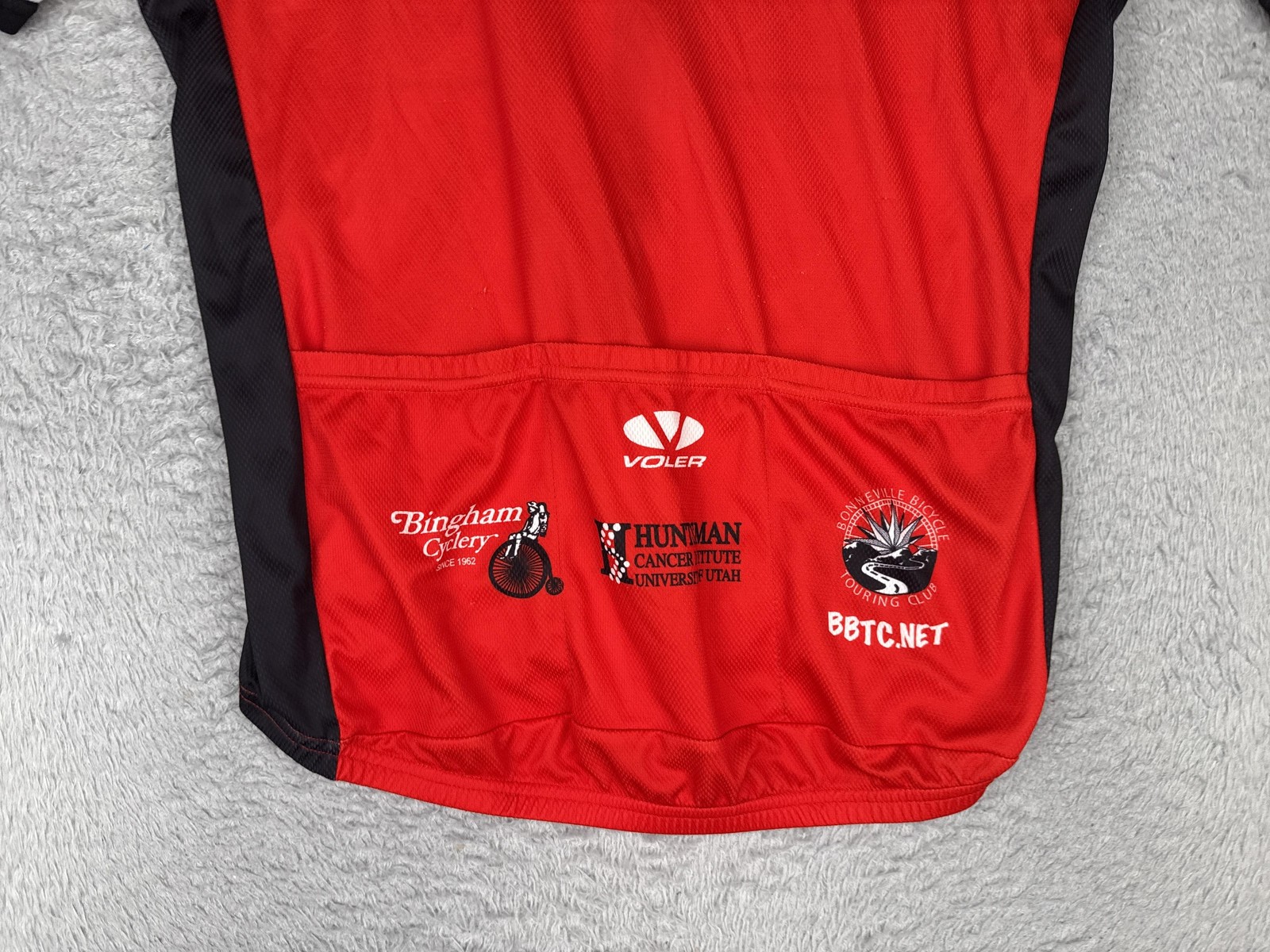 Voler Ulcer 100 21st Annual Cycling Jersey Mens Large Red 1/4 Zip Pockets BBTC