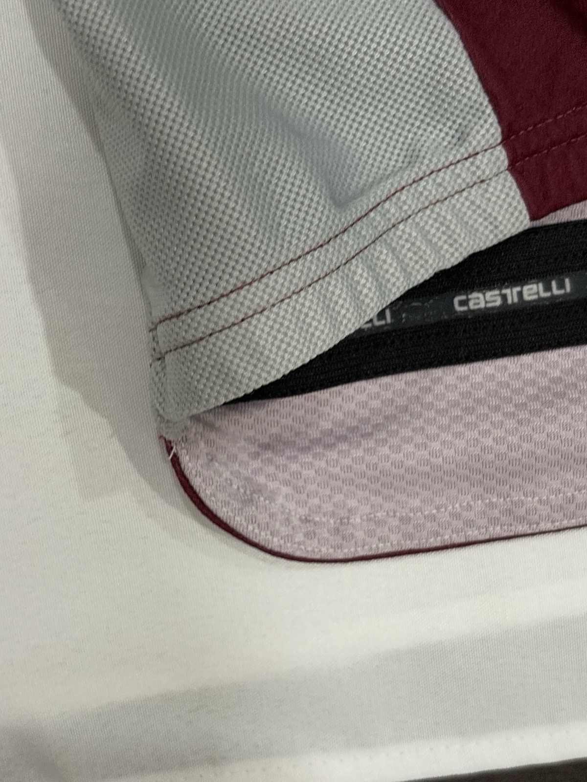 Castelli Maroon Silver Mens 2XL Ultralight Cycling Jersey Stretch Breathe