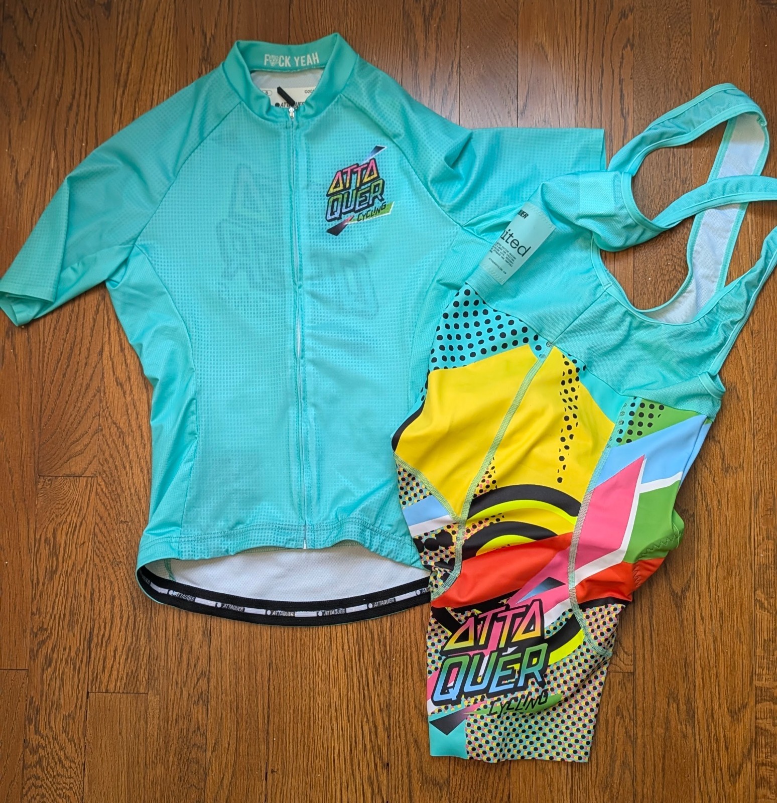 Attaquer Limited Edition Cycling Kit Women’s Small Jersey/Bibshorts Worn 2x MINT