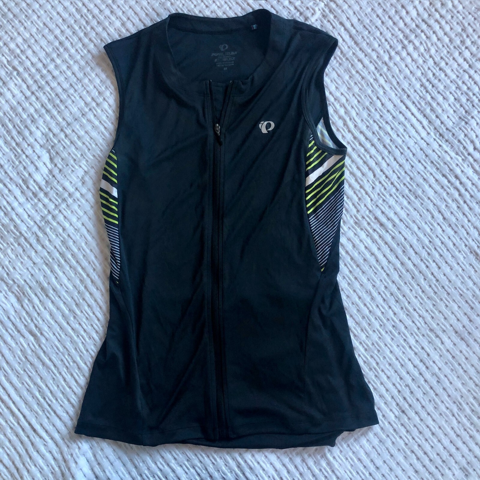 PEARL IZUMI Select Cycling Shirt Womens M Full Zip Sleeveless Two Back Pockets
