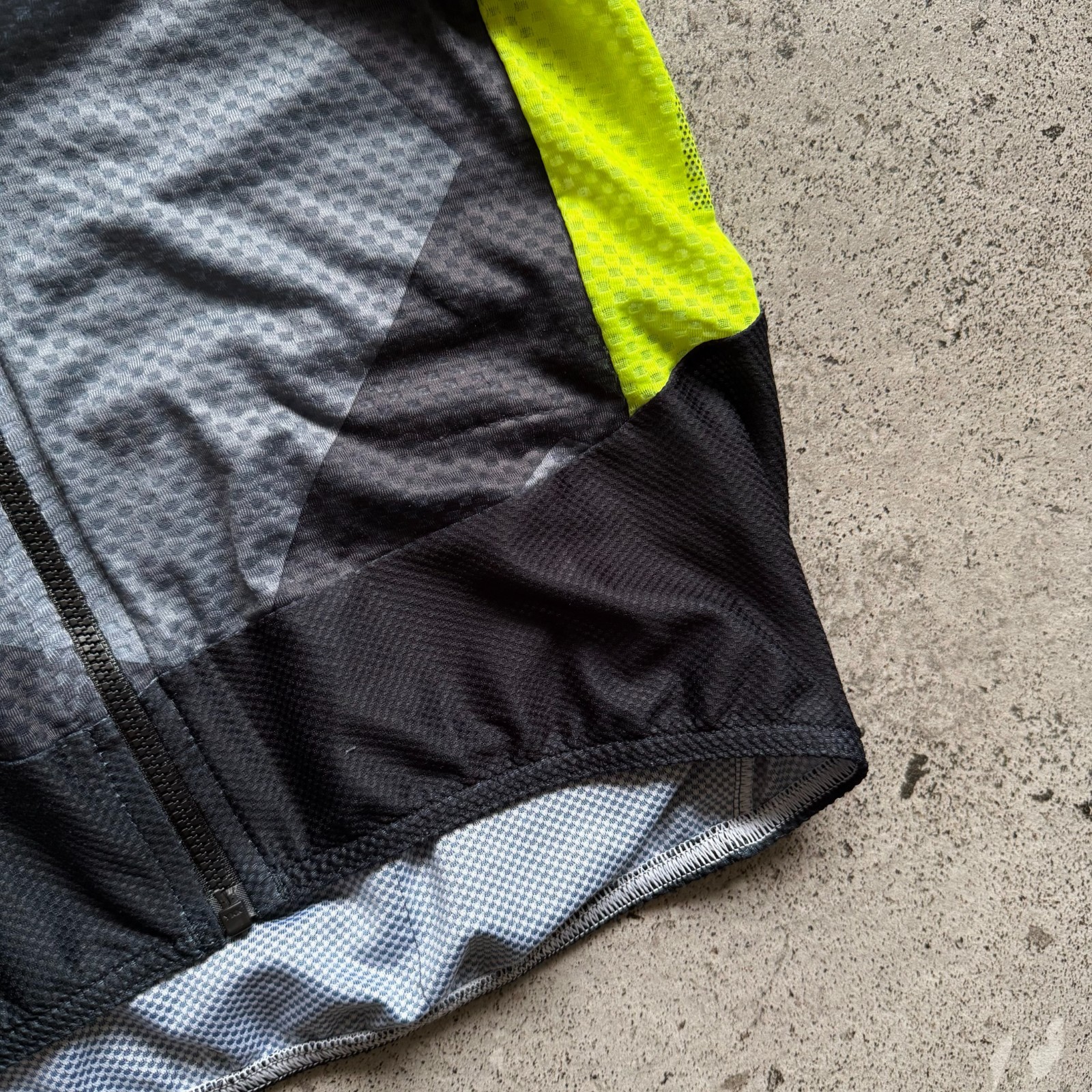 Castelli Womens Black Grey Geometric Camo Full Zip Cycling Jersey Size – L/XL