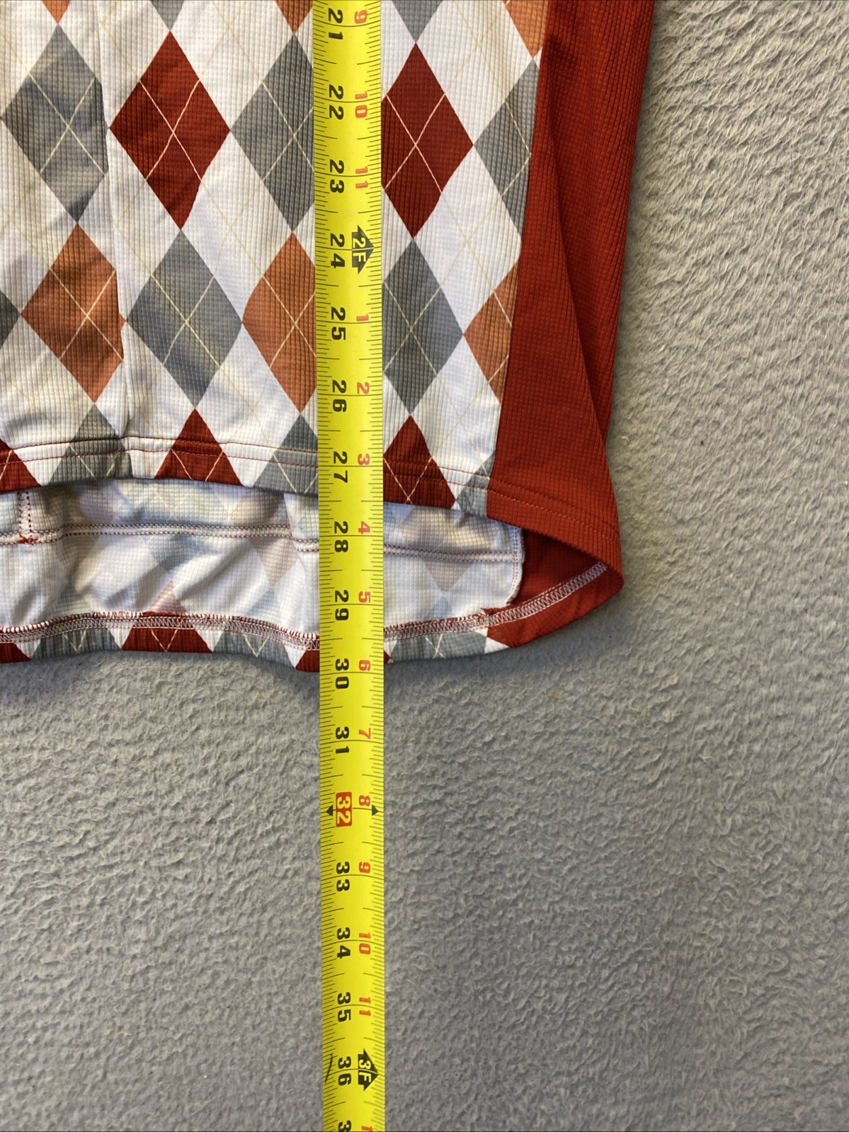 Canari Cycling Jersey Men’s XXL Brown USA Made Plaid Argyle Shirt /0713