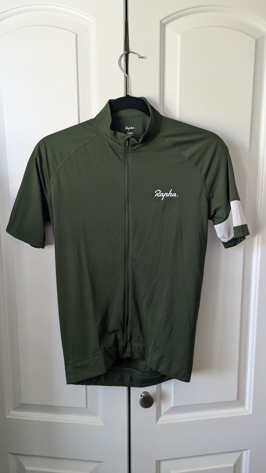 Rapha – Men’s Core Lightweight Jersey – Dark Green/White – Small