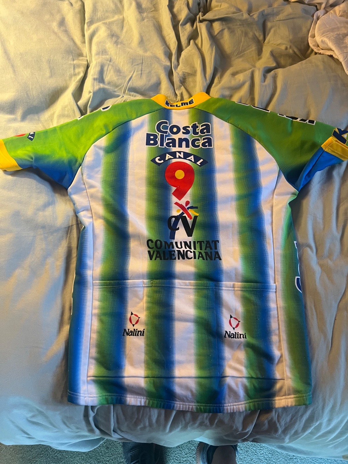 VINTAGE Kelme Costa Blanca Canal 9 Nalini Look cycling jersey size M-L