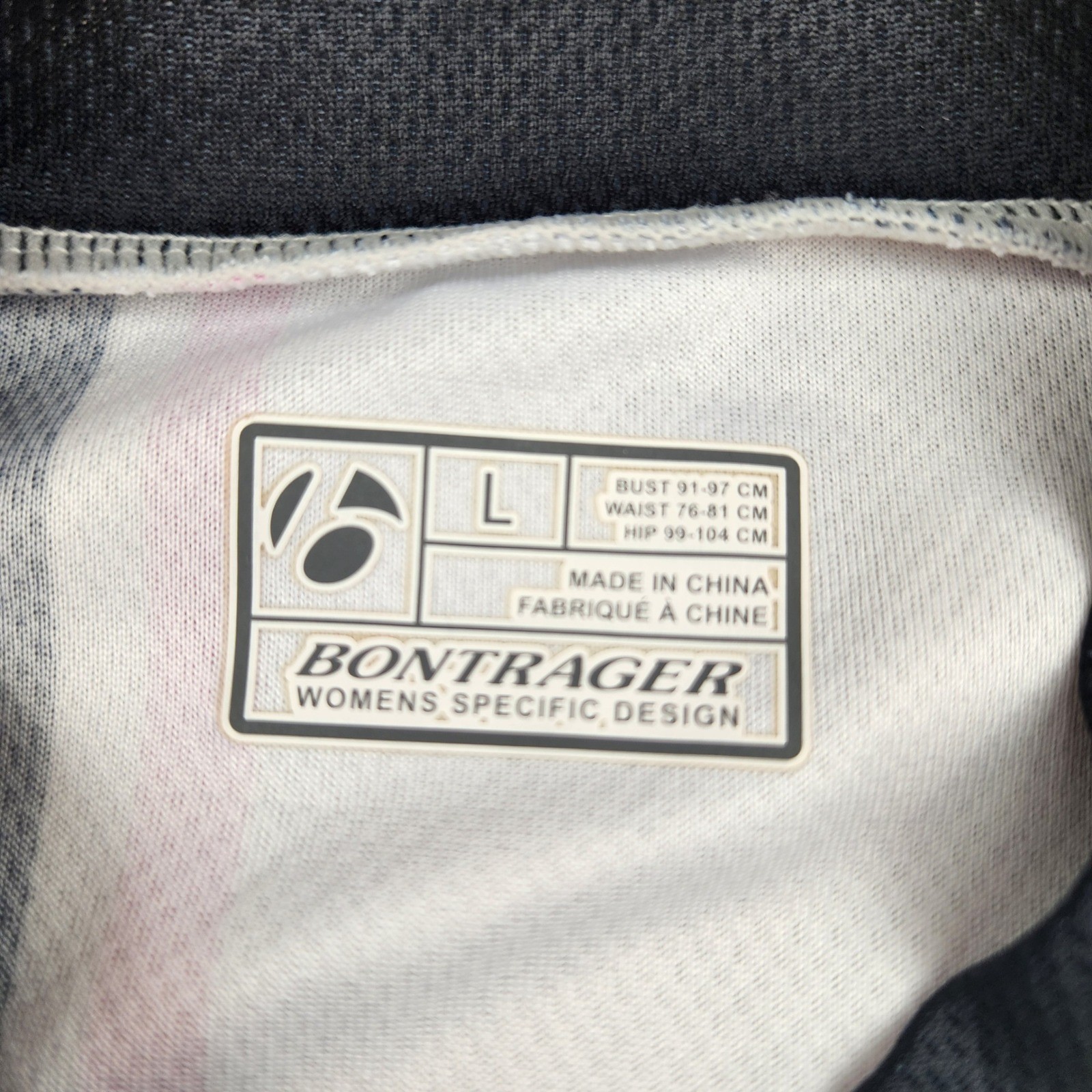 Bontrager Trek Travel Womens Cycling Jersey White Black Pink Short Sleeve Large